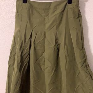 Olive midi skirt
